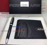 Perfect Replica New arrival Cartier 2+1 Set - Black Purses and Rollerball Pen